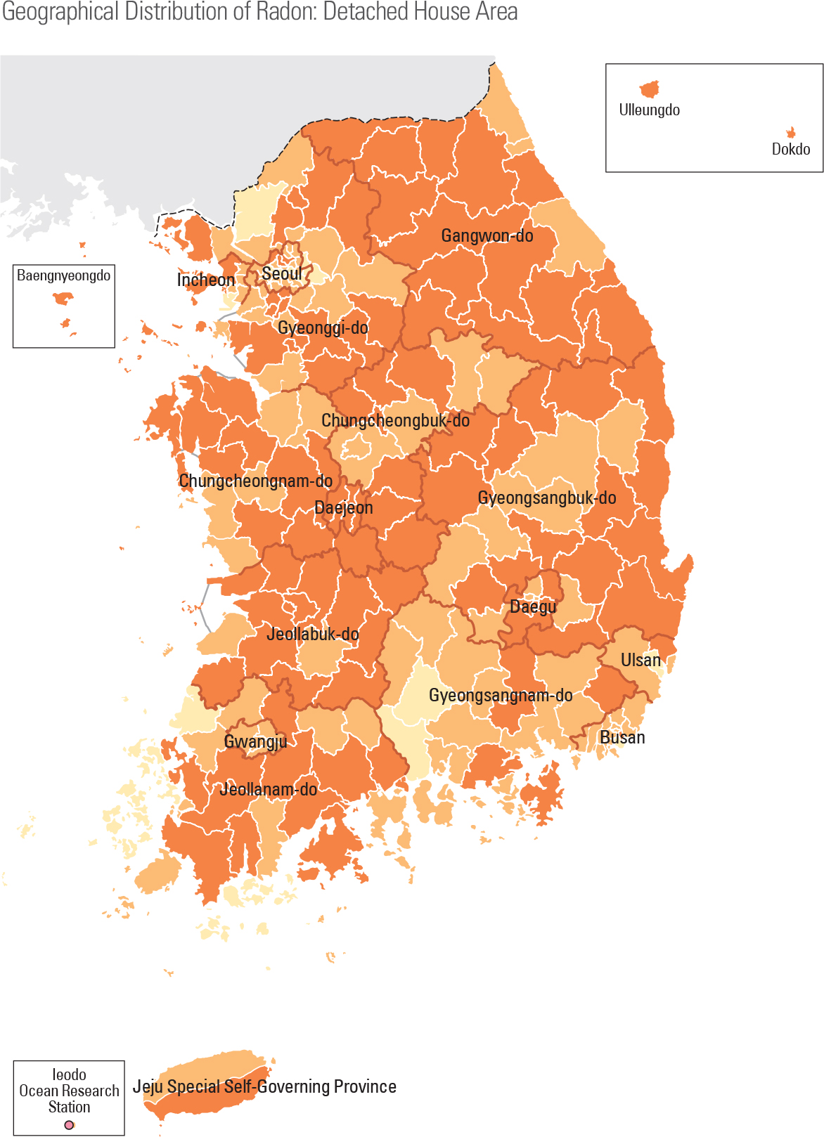 Regional Distribution of Radon
