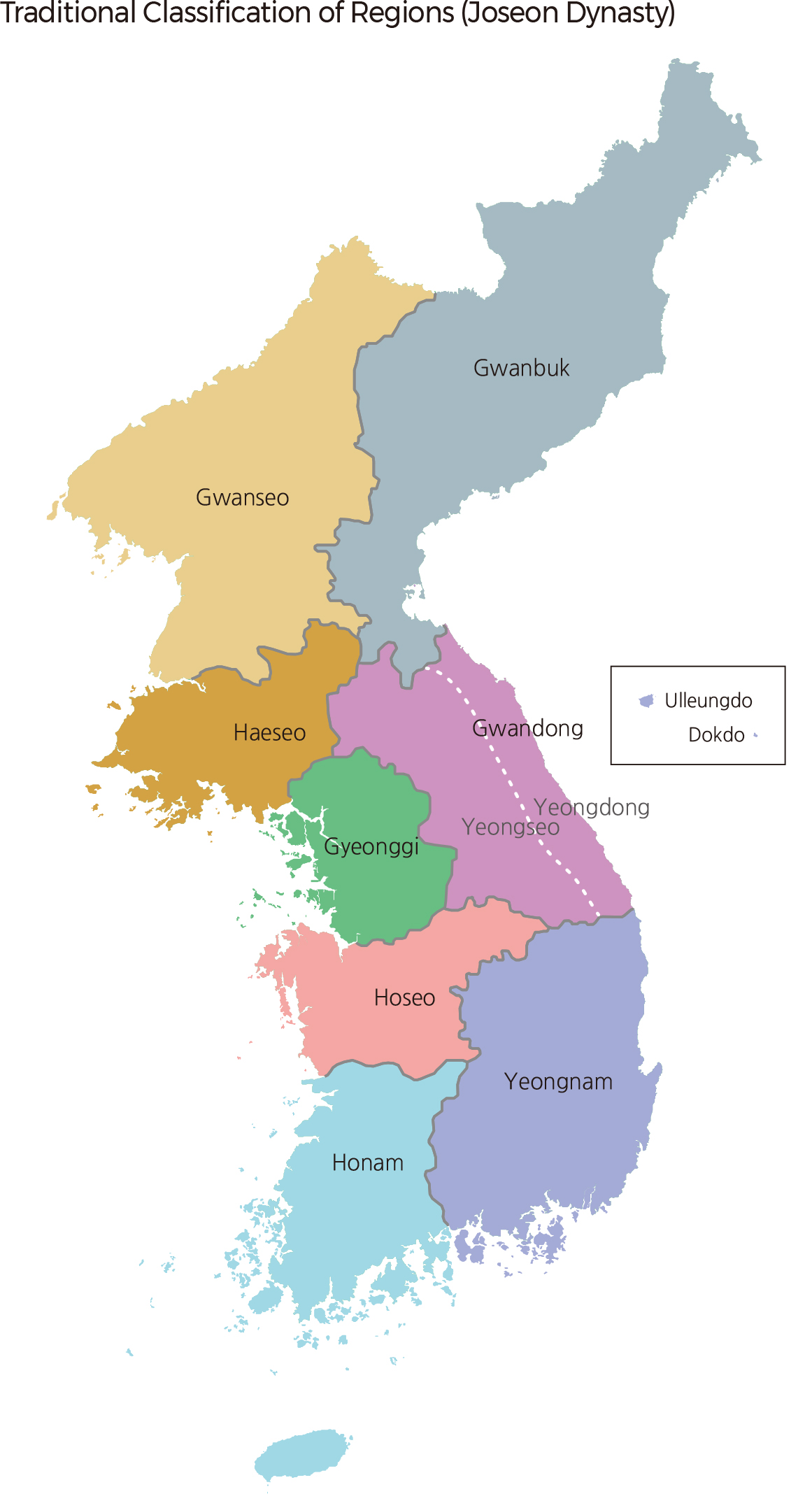 Traditional Classification of Regions (Joseon Dynasty)