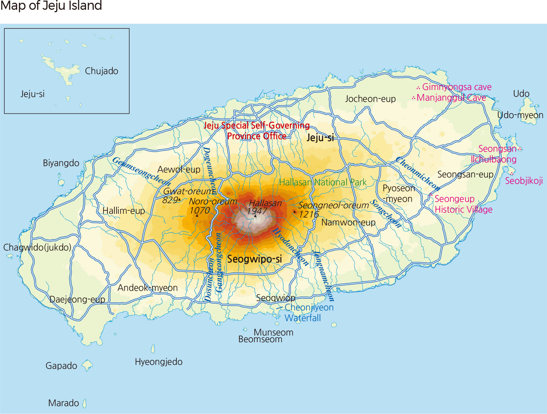 Map of Jeju Island