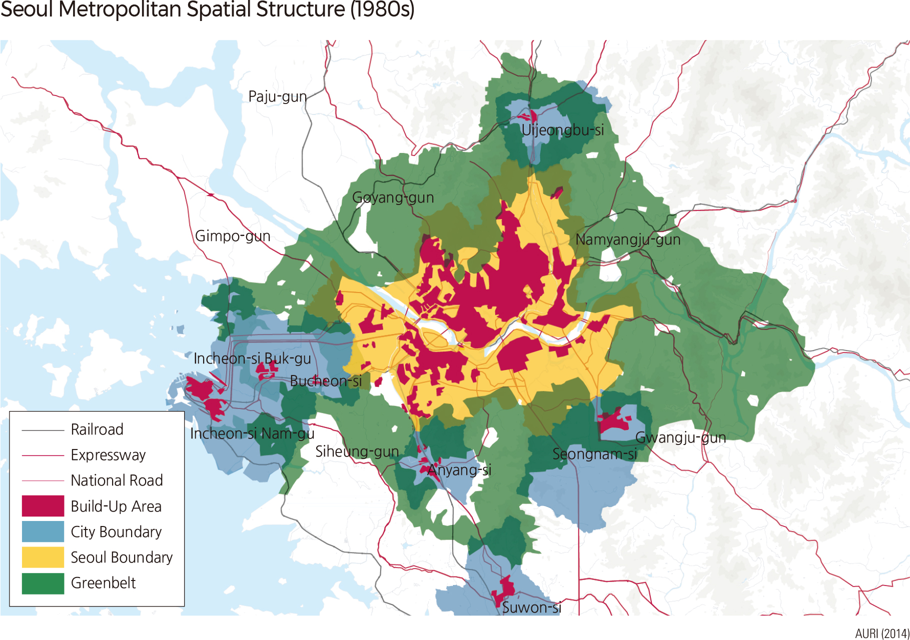 Seoul Metropolitan Spatial Structure (1980s)