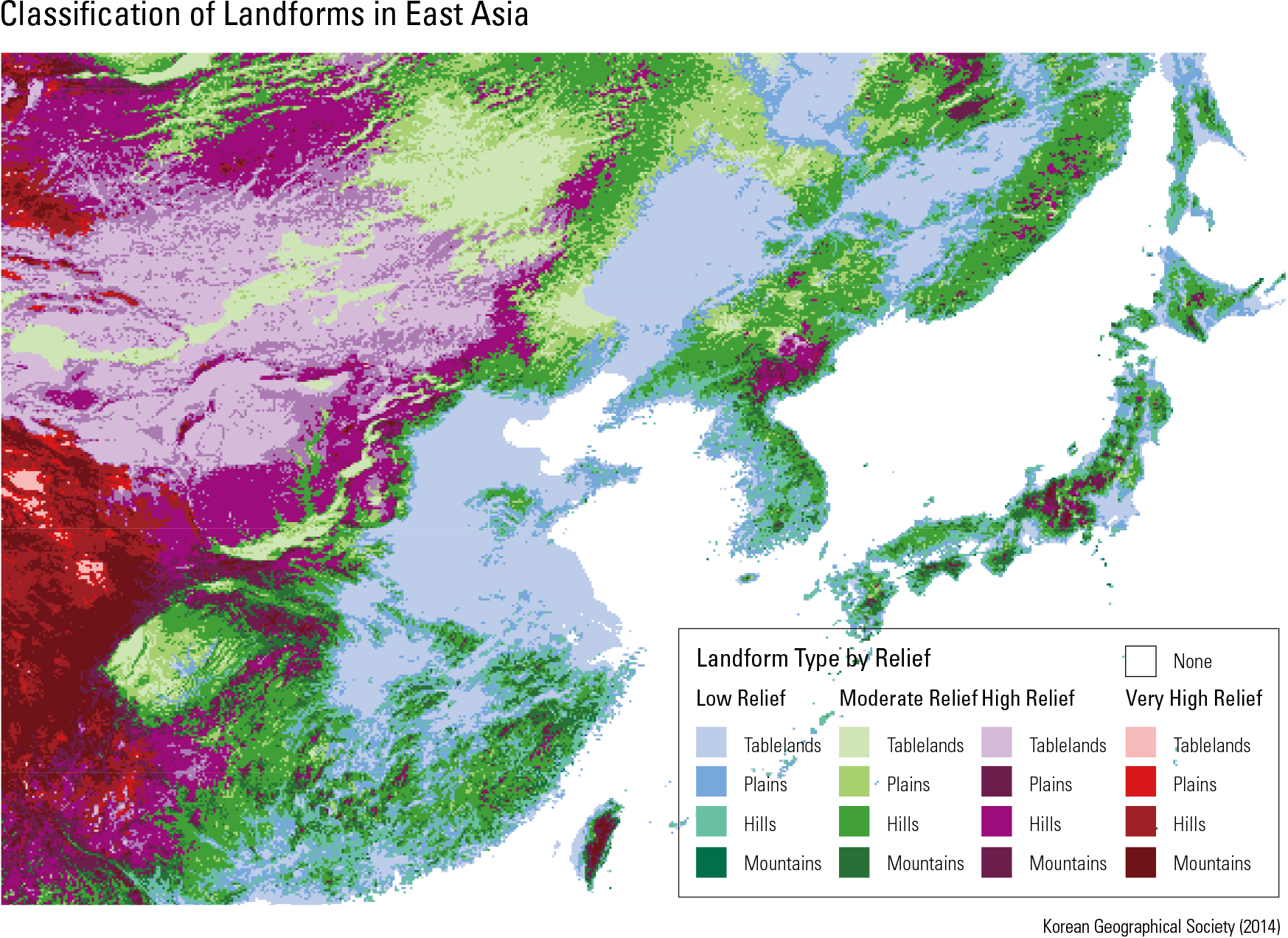 Classi cation of Landforms in East Asia