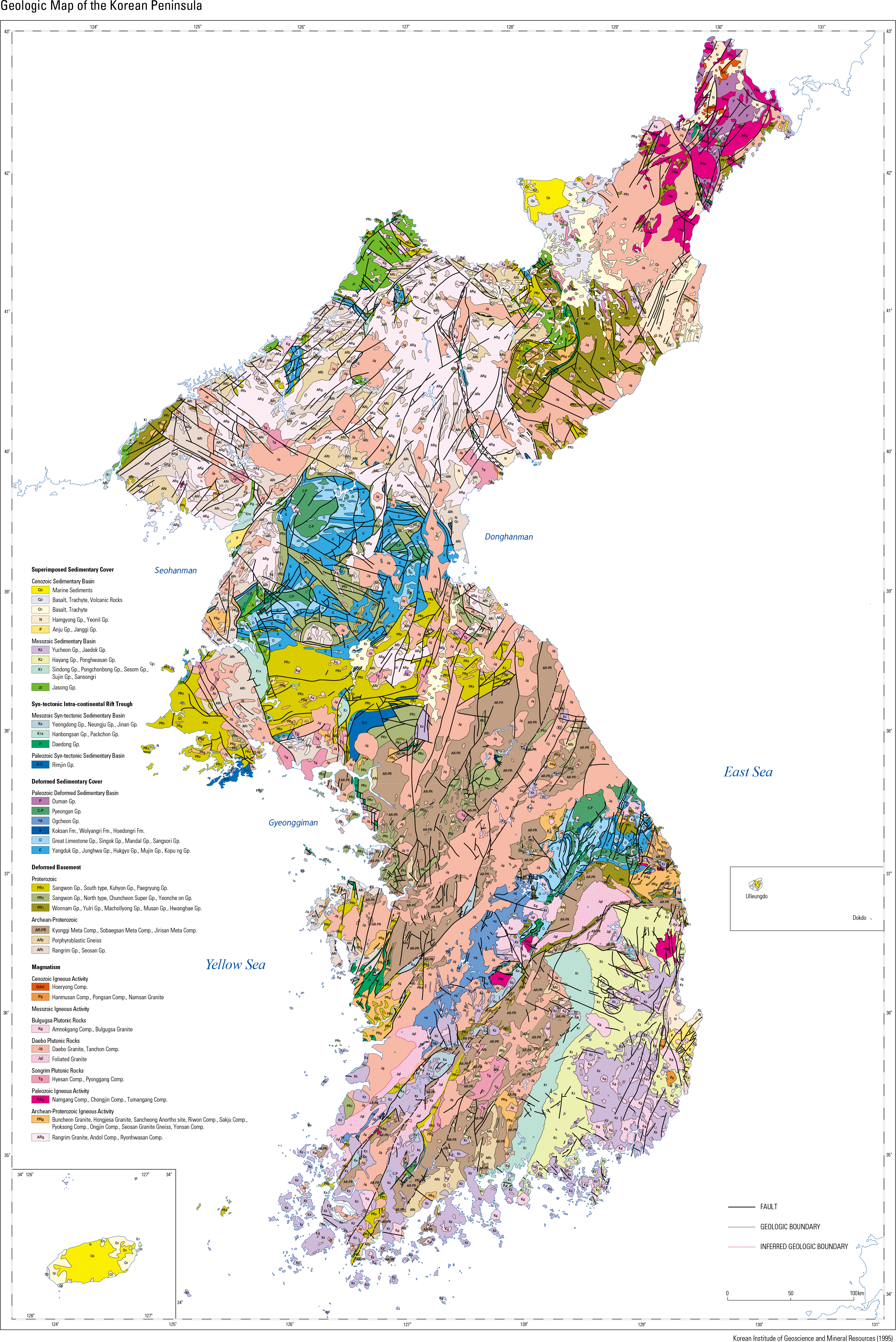 Geologic Map of the Korean Peninsula
